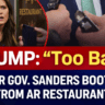 Donald Trump reacts after Sarah Huckabee Sanders asked to leave Little Rock Arkansas restaurant controversy