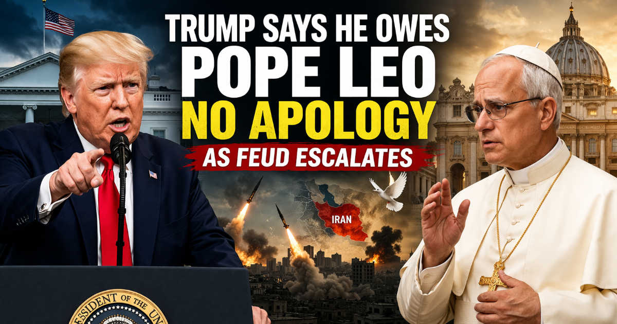 Donald Trump vs Pope Leo XIV during escalating feud over Iran war and religion