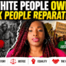 Do white people owe Black people reparations debate concept with history and justice visuals