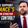 JD Vance speaking on stricter border control policy in US immigration debate