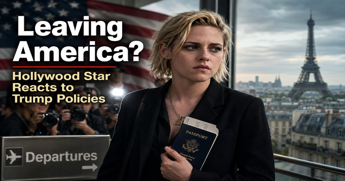 Kristen Stewart reacting to Trump policies and considering move to Europe for filmmaking