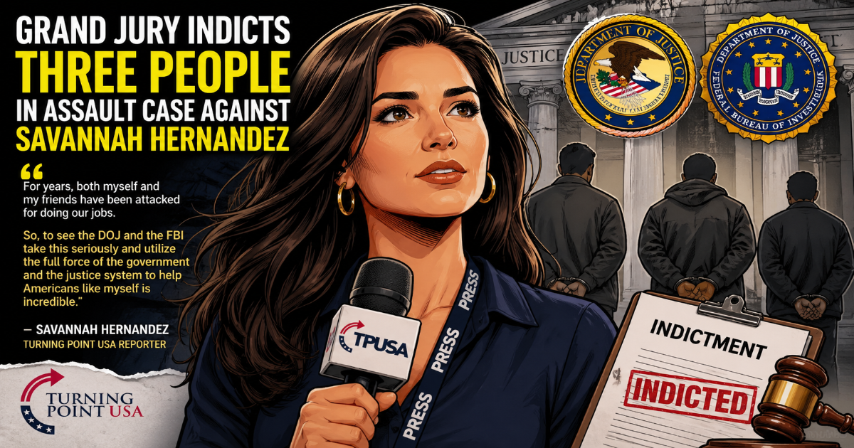 Savannah Hernandez assault case illustration showing grand jury indictment and DOJ FBI involvement