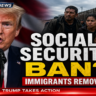 Donald Trump announcing policy about removing illegal immigrants from Social Security benefits in the United States