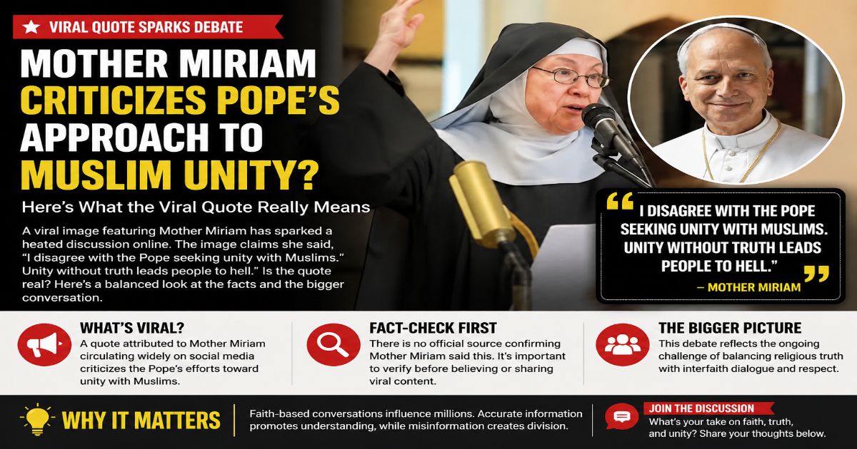 Mother Miriam Pope Muslim Unity