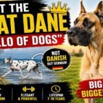 Great Dane dog standing outdoors